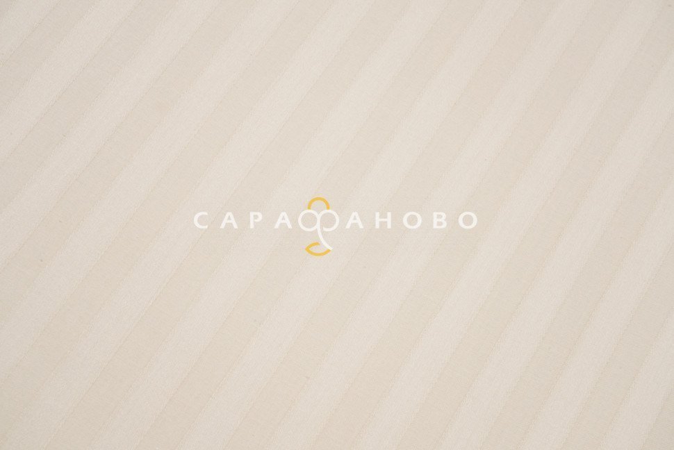 Ткань Страйп-Сатин 240 см рис. 31006 Бежевый (полоса 1х1)