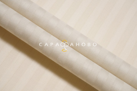 Ткань Страйп-Сатин 240 см рис. 31006 Бежевый (полоса 1х1)