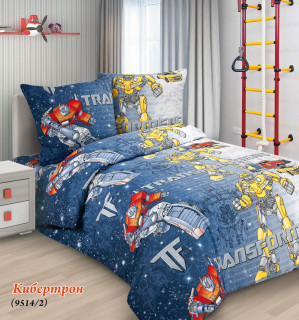 Ткань Бязь 150 см рис. 9514 вид 2 Кибертрон