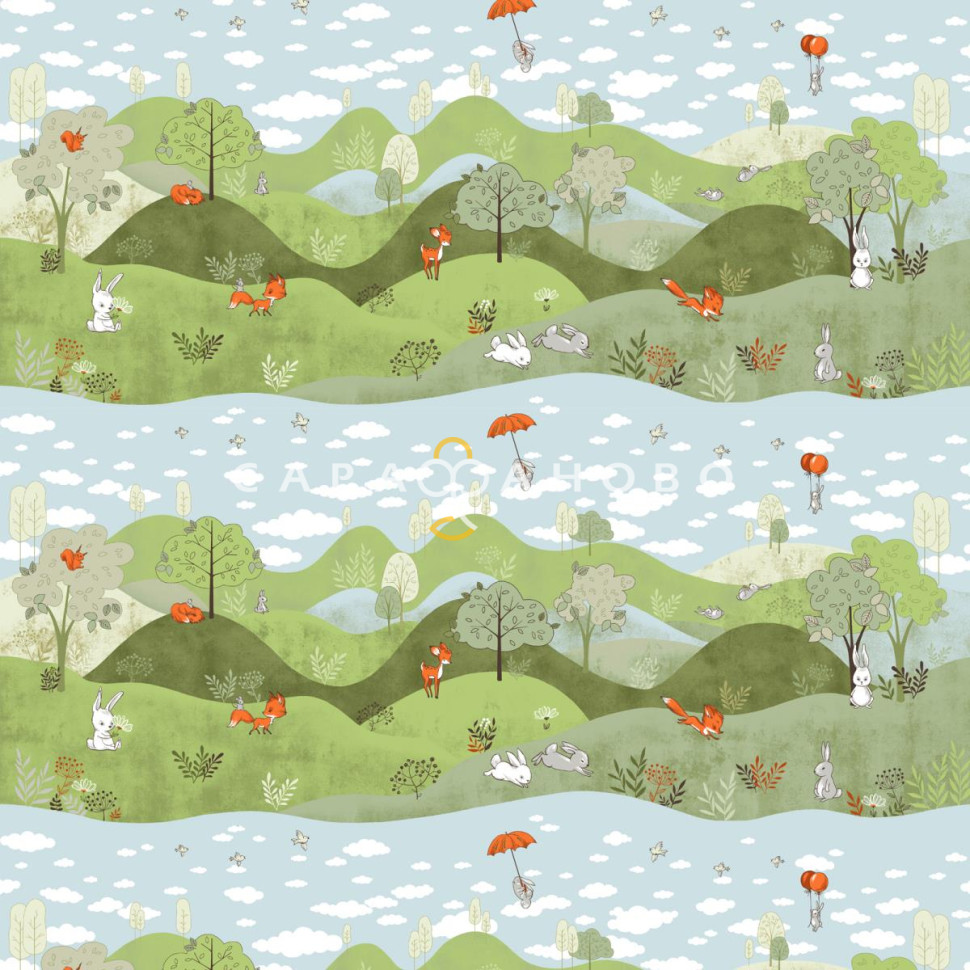 Ткань Бязь 150 см набивная