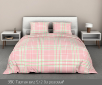 Ткань Бязь 150 см 120 гр рис 390 Тартан, 9/2 Вид б/з розовый, миниатюра 1