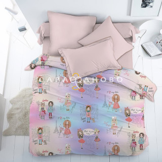 Ткань Перкаль 150 см "Маленькие модницы" рис 13060 вид 1