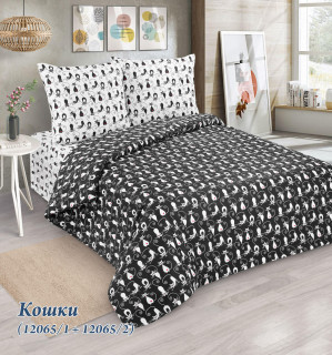 Ткань поплин 220 см "Кошки" рис 12065 вид 1