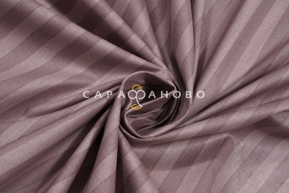 Ткань Поплин-страйп 220 см рис. 12245/5 Какао