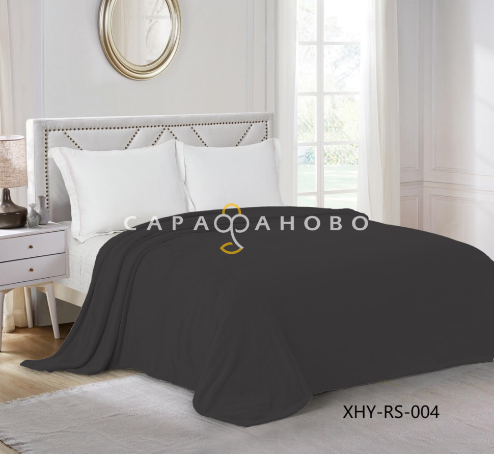 Ткань Велсофт гл/кр пэ 270 205 КИТАЙ 19-3911 Черный G, фото 1