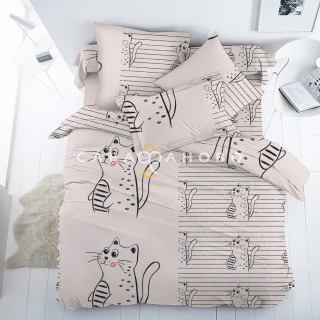 Ткань Перкаль 150 см рис 13436 вид 1 Поцелуйчик