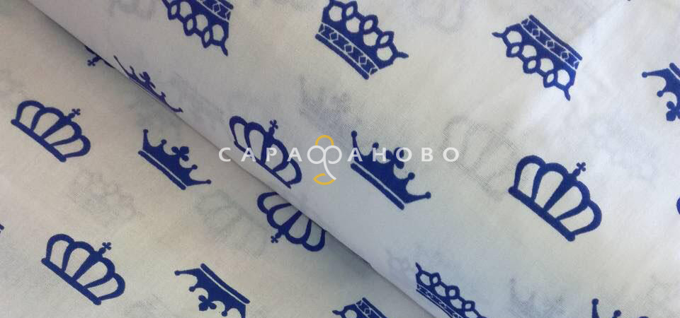Ткань Бязь детская 150 см 120 гр Короны 1694а-21