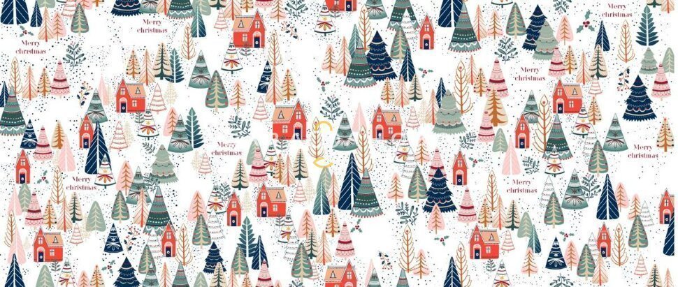 Ткань Рогожка 150 см арт. 904 рис 29039 вид 1 Merry Christmas