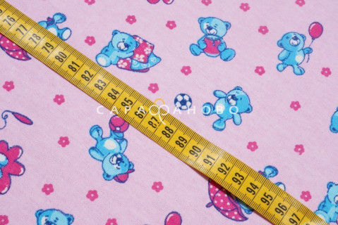 Ткань Фланель 90 см рис. 5264-2 "Крошка мишутка"