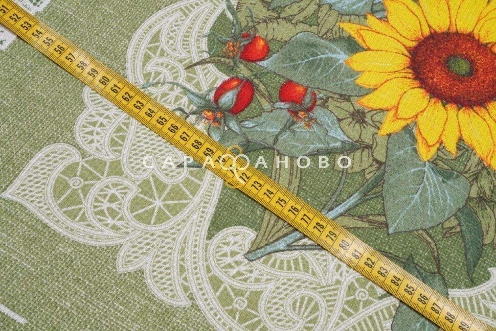 Ткань вафельное полотно 150 См. Подсолнухи (3040-3), фото 5