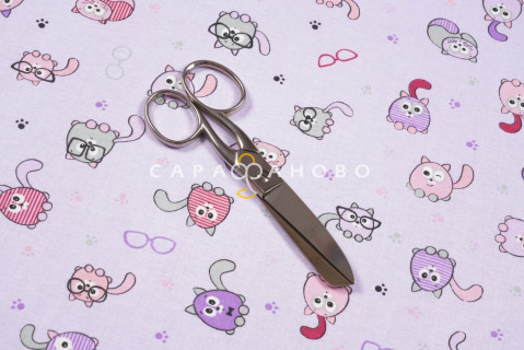 Ткань Ситец 95 см "Котики" рис 5586 вид 8