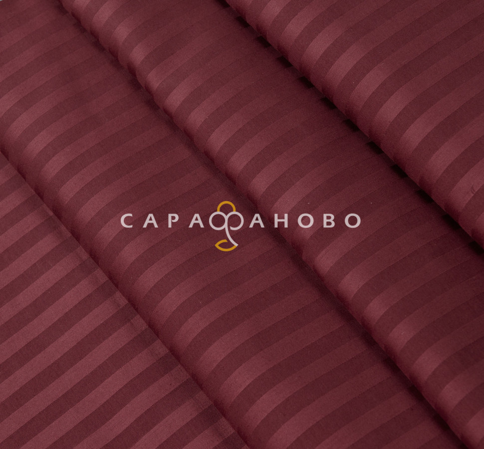 Ткань Страйп-сатин 240 см 1-1 Бордо 40*40