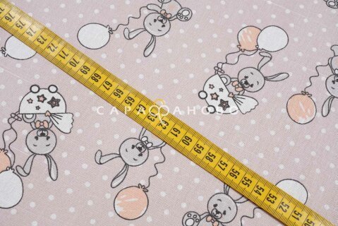 Ткань Бязь 150 см 120 гр рис. 162в1/1 Зайчишки