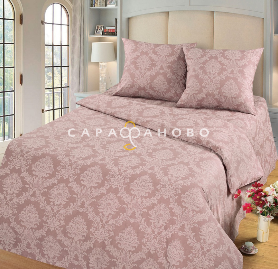 Ткань Поплин Жаккард 220 см рис. Топаз (какао) 10333/5