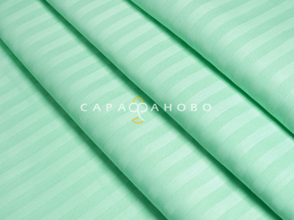 Ткань Страйп-сатин 240 см 1-1 Мята 40*40