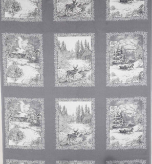 Ткань Рогожка 150 см рис. 11472-1 Сочельник