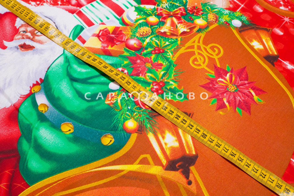 Ткань Перкаль 220 см рис. 209551 Новогодние огни 1 (основа)