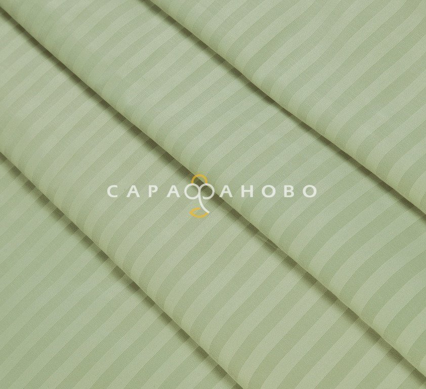 Ткань Страйп-сатин 240 см 1-1 Олива