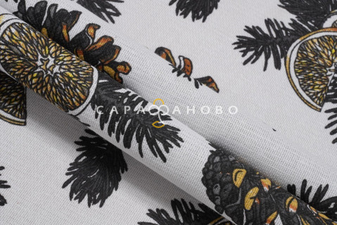 Ткань Рогожка 150 см рис. 7471/1 Глинтвейн