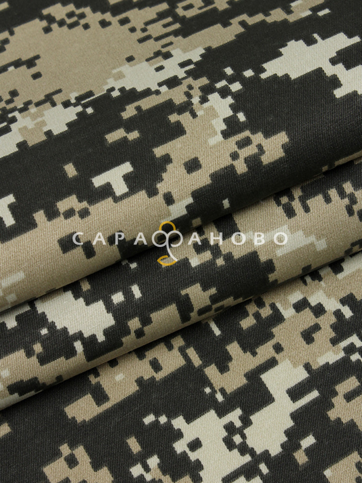 Ткань Саржа костюмная набивная 150 см, 860-2 Точка
