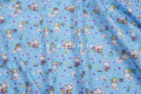 Фланель № 643-3П "Зайчики"