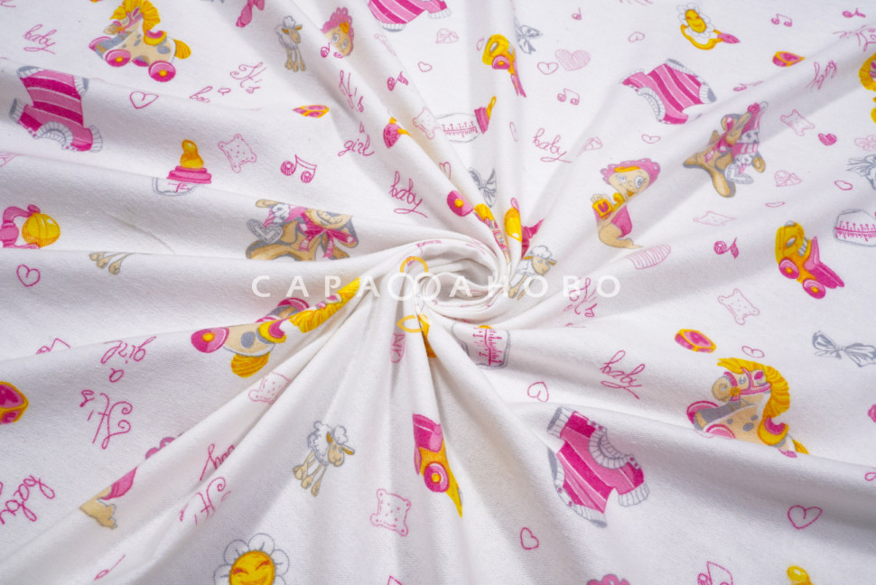 Ткань Фланель 150 см 175 гр № 897-1 Baby