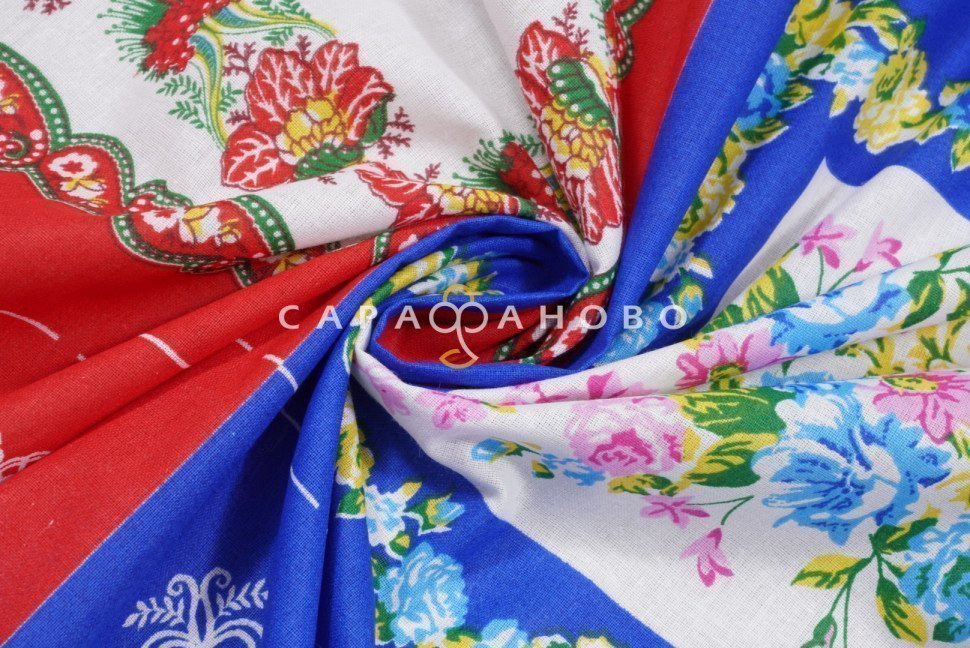 Ткань Ситец платочный 150 см рис 7432