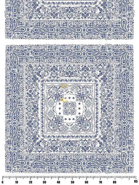 Ткань Ситец платочный 95 см рис 9991-1
