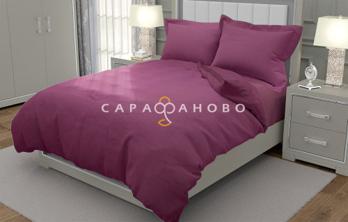 Ткань Сатин 220 см рис. 35001 Баклажан