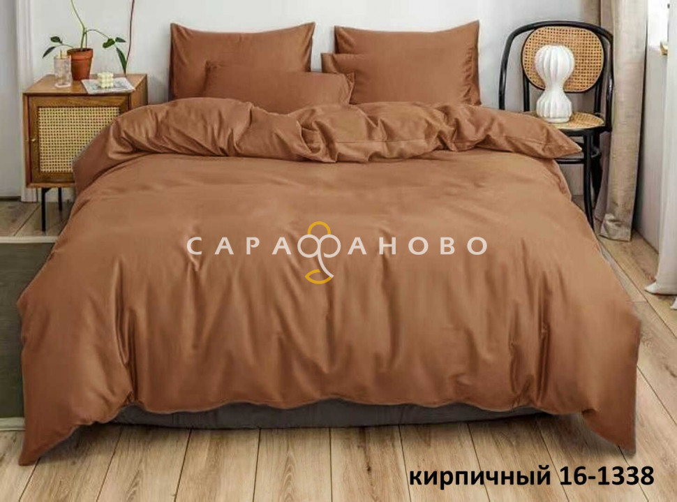Ткань Полисатин глк 220 см 80 гр диз 16-1338 кирпичный